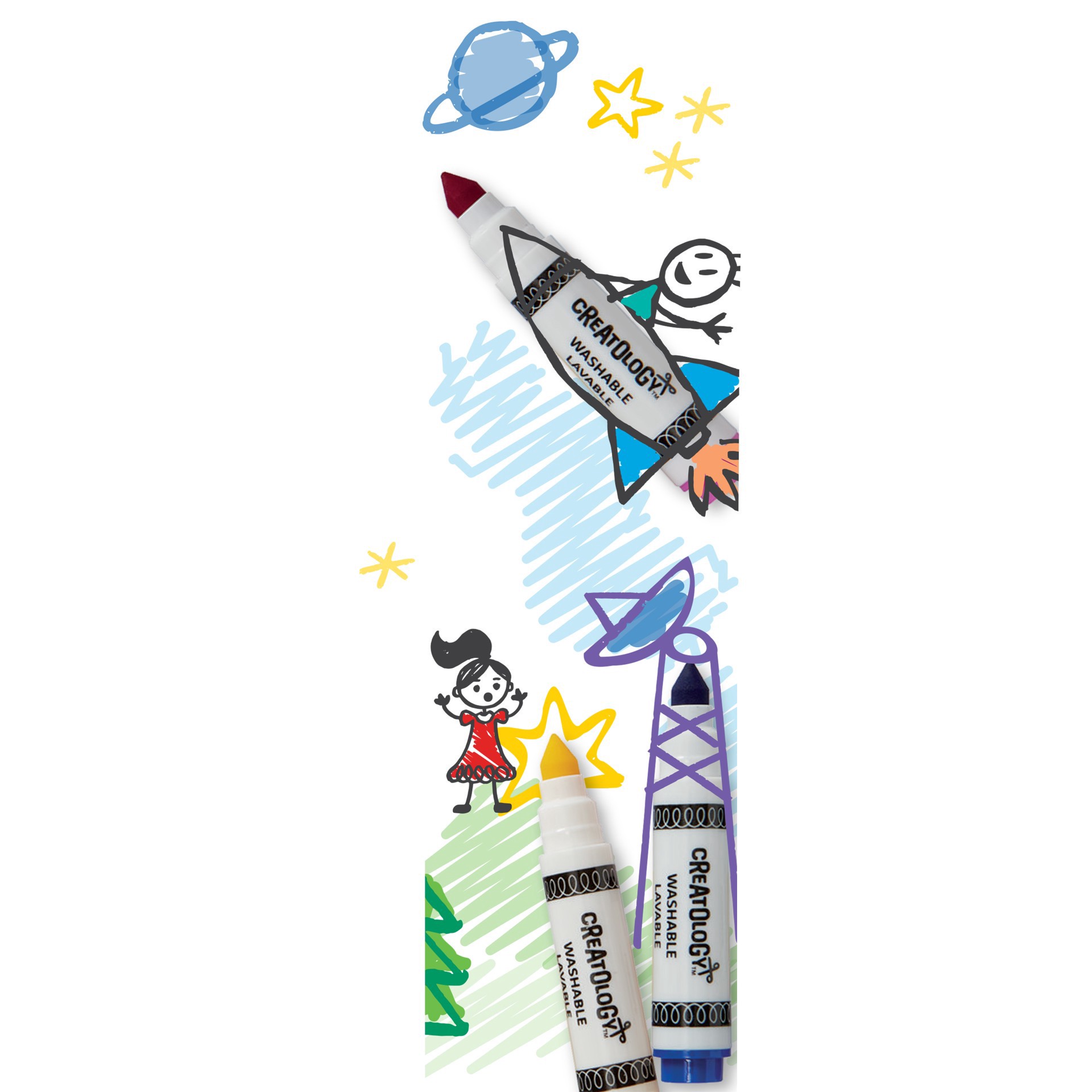 slide 3 of 5, Broad Line Washable Mini Markers By Creatology, broad