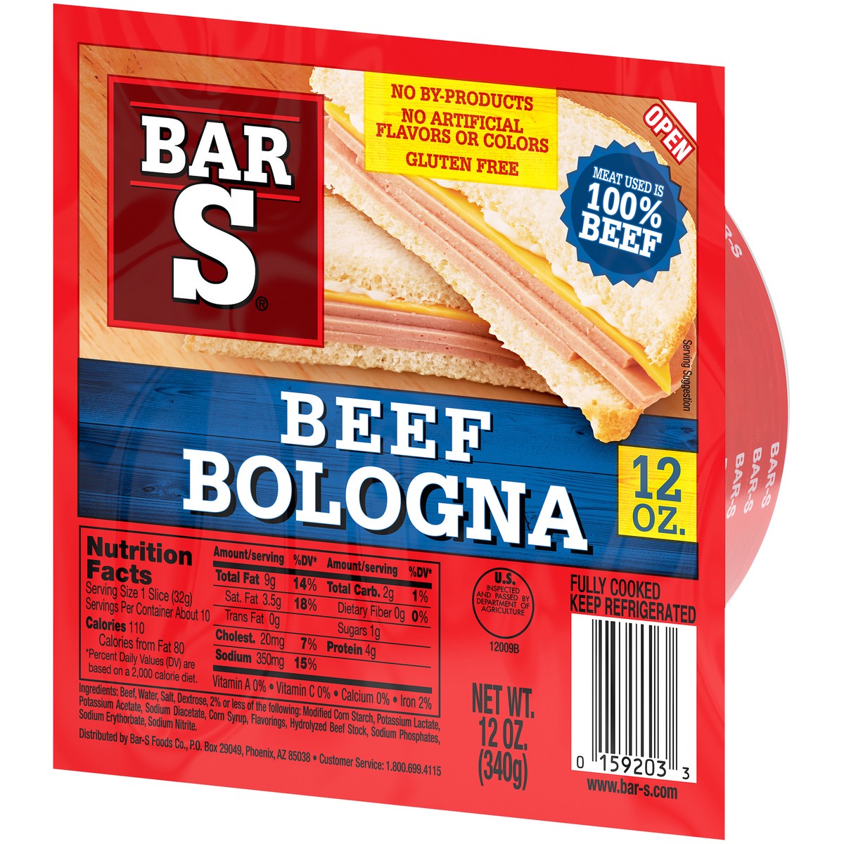 slide 8 of 13, Bar-S Beef Bologna, 12 oz