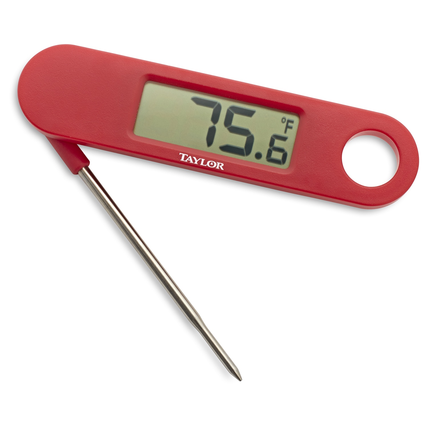 slide 1 of 1, Sur La Table Compact Digital Folding Thermometer, Red, 1 ct