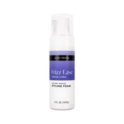 John Frieda Dream Curls Air Dry Waves Styling Foam, Hair Foam for Curly or Wavy Hair, 5 fl oz