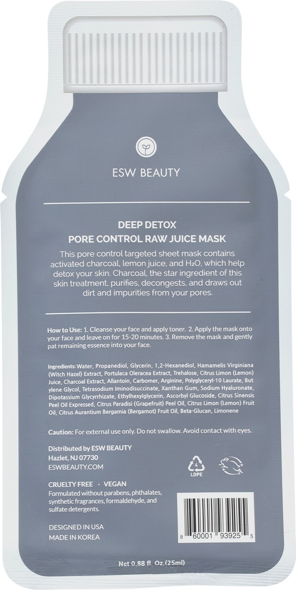 slide 6 of 10, ESW Beauty Deep Control Pore Control Raw Juice Mask 1 0.88 fl oz, 1 ct