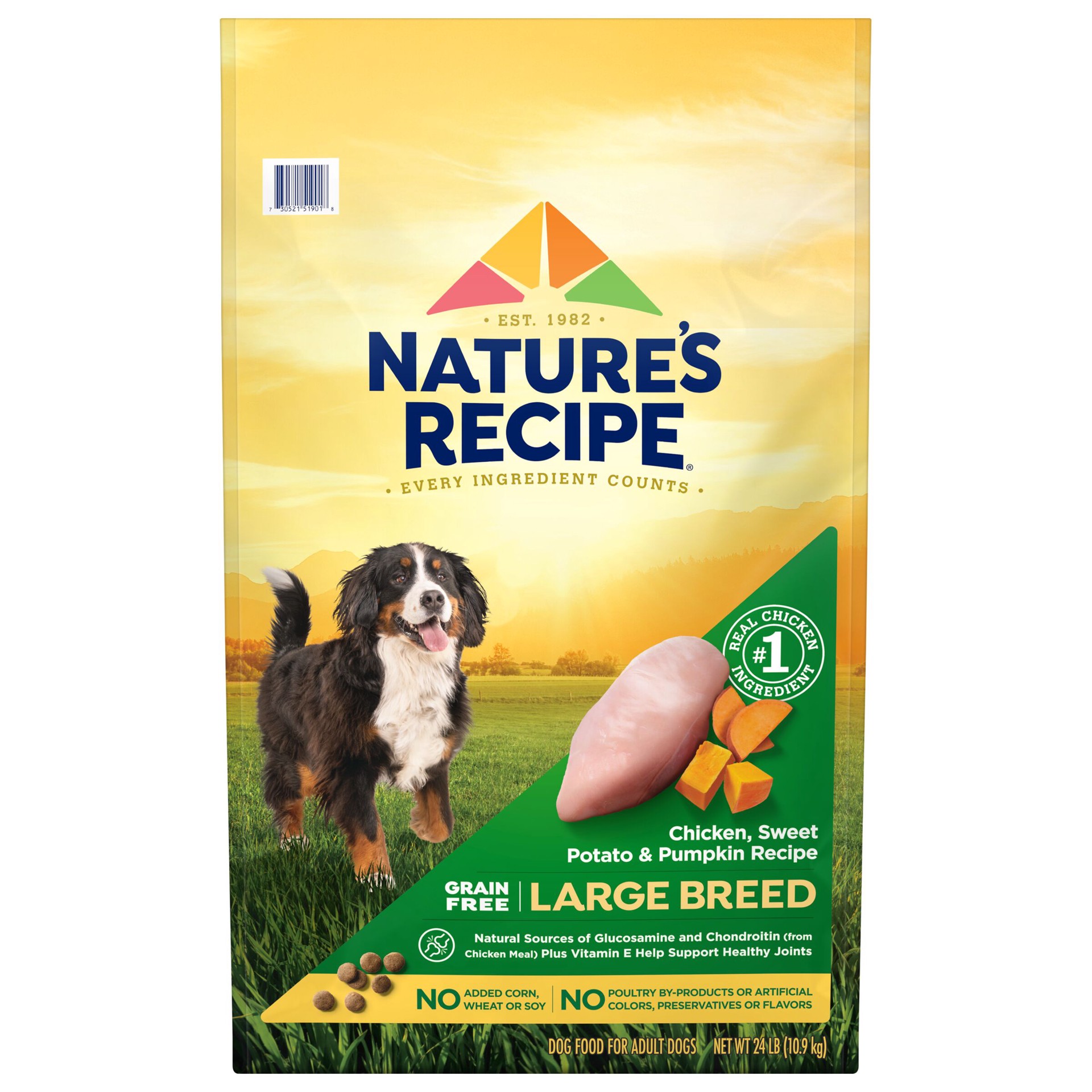 slide 1 of 6, Nature's Recipe Nature''s Recipe Grain Free Large Breed Chicken, Sweet Potato & Pumpkin Recipe Dry Dog Food, 24 lb. Bag, 24 lb