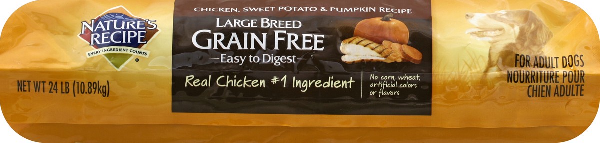 slide 6 of 6, Nature's Recipe Nature''s Recipe Grain Free Large Breed Chicken, Sweet Potato & Pumpkin Recipe Dry Dog Food, 24 lb. Bag, 24 lb