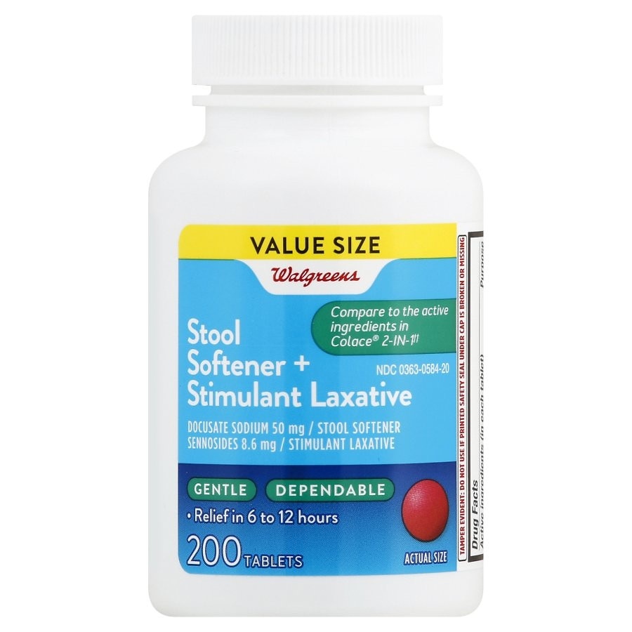 Walgreens Stool Softener Plus Laxative Tablets 200 ct Shipt