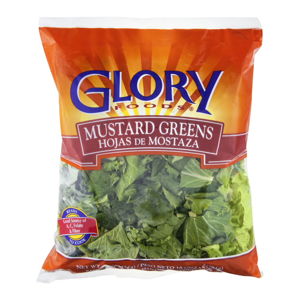 slide 1 of 1, Glory Foods Mustard Greens, 16 oz, 16 oz