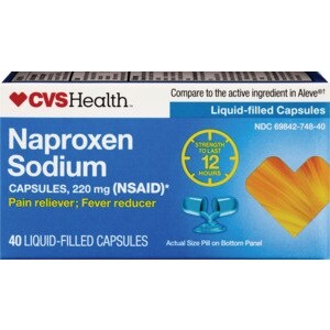slide 1 of 1, CVS Health Naproxen Sodium 220 Mg Liquid Gels, 40 Ct, 40 ct