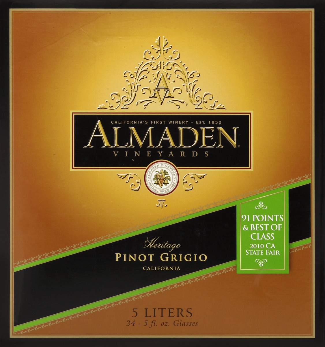 slide 1 of 3, Almaden Vineyards Pinot Grigio 5 lt, 5 liter