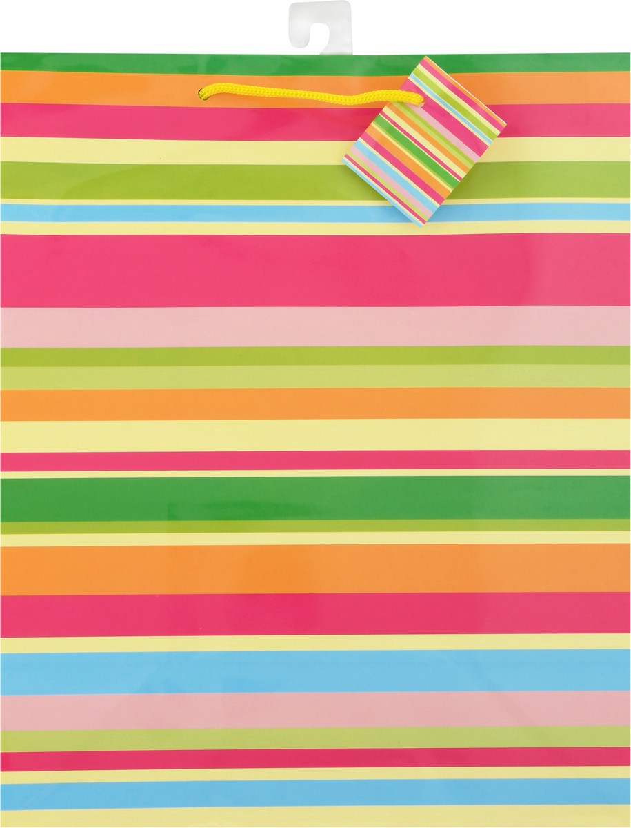 slide 8 of 11, Unique Large Party Stripes Gift Bag, 1 ct