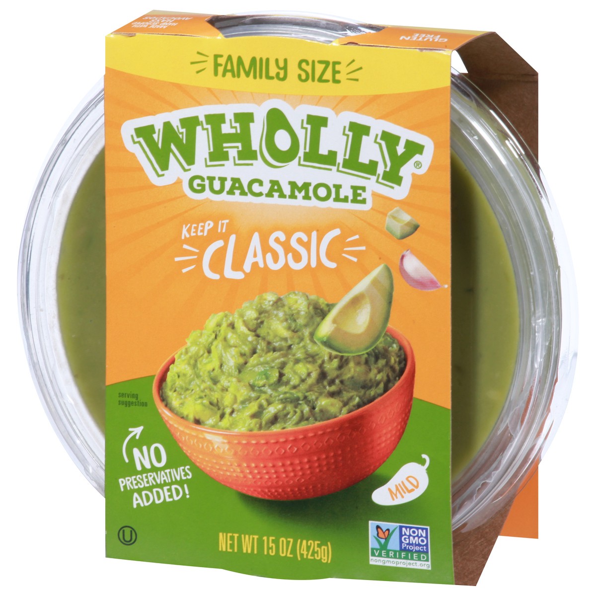 slide 3 of 9, Wholly Guacamole Family Size Mild Classic Guacamole 15 oz, 15 oz