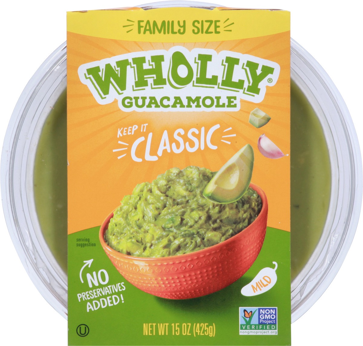 slide 2 of 9, Wholly Guacamole Family Size Mild Classic Guacamole 15 oz, 15 oz