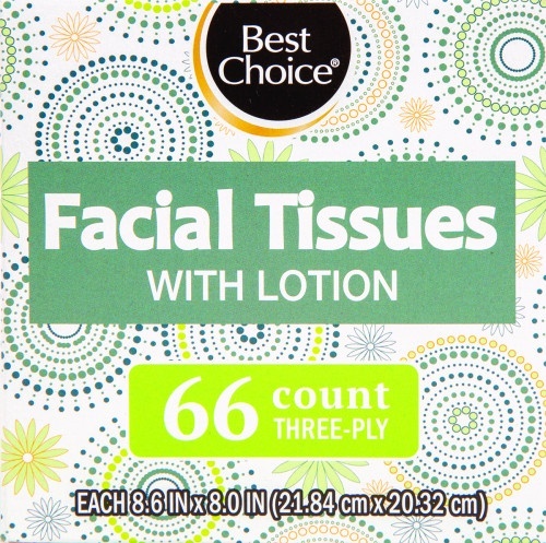 slide 1 of 1, Best Choice Facial Tissue With Lotion Cube, 66 ct