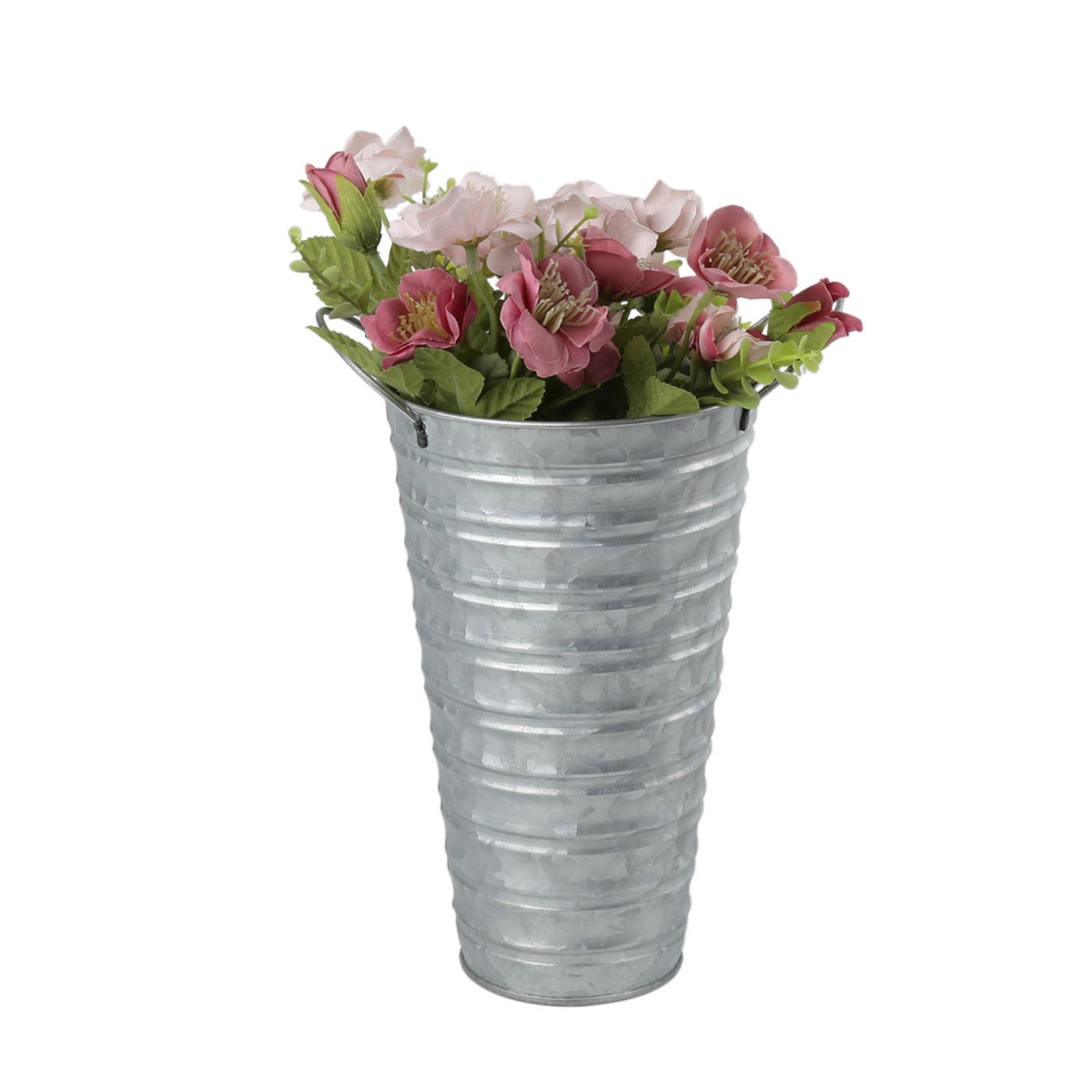 slide 2 of 5, 9" Mini Galvanized French Bucket By Ashland, 5.7 in x 4.9 in x 9.25 in