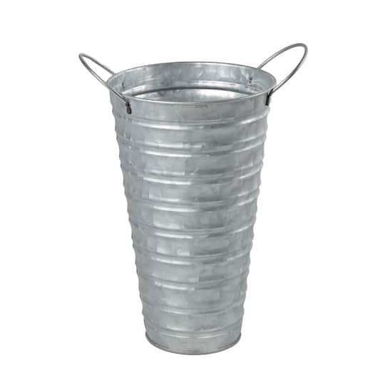slide 1 of 5, 9" Mini Galvanized French Bucket By Ashland, 5.7 in x 4.9 in x 9.25 in