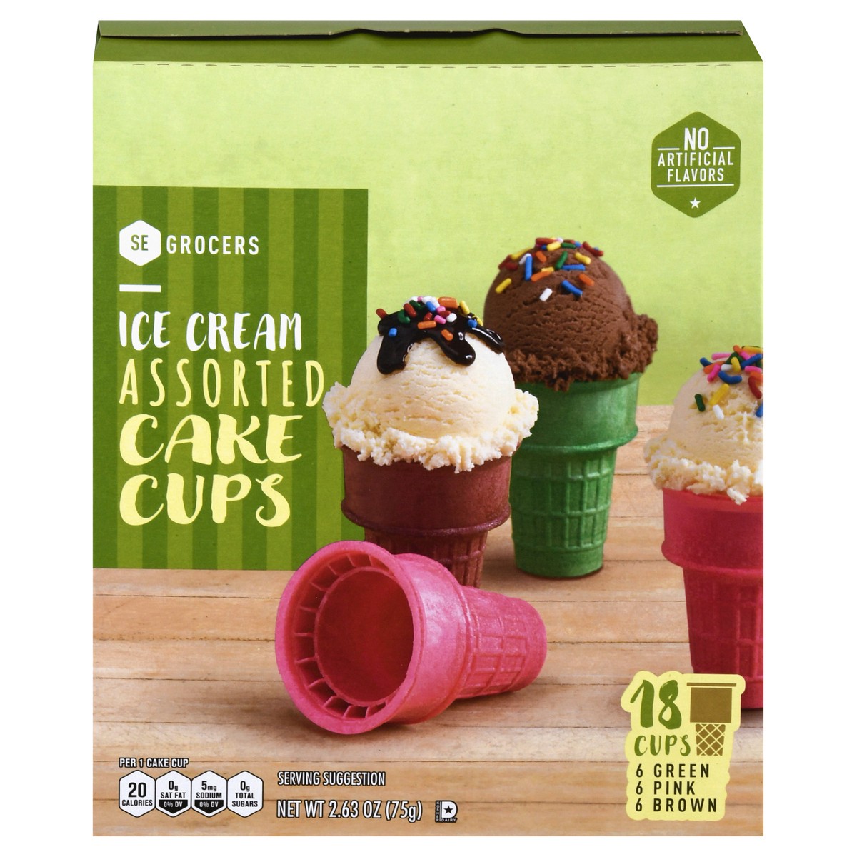 20 oz Green Ice Cream Cups