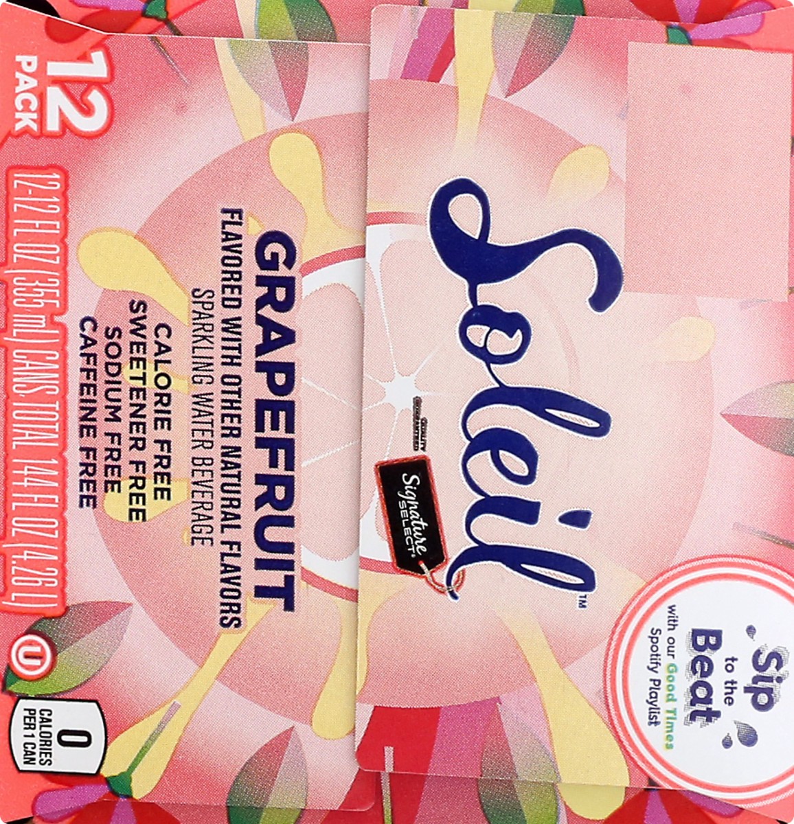 slide 6 of 13, Soleil 12 Pack Grapefruit Sparkling Water 12 ea, 12 ct; 12 fl oz