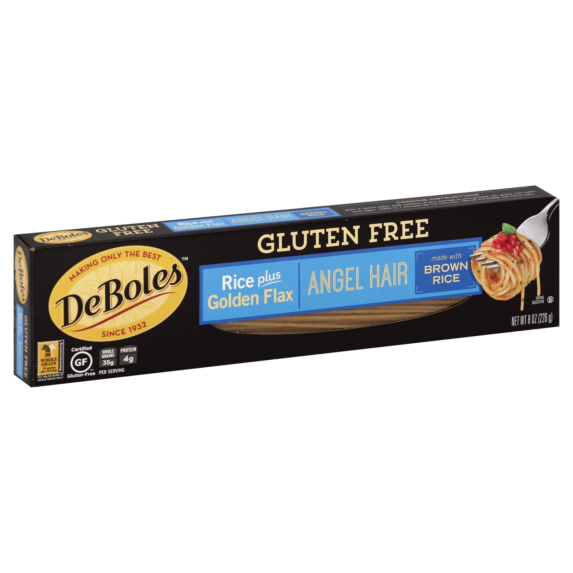 slide 1 of 1, DeBoles Gluten Free Rice Plus Golden Flax Angel Hair, 8 oz