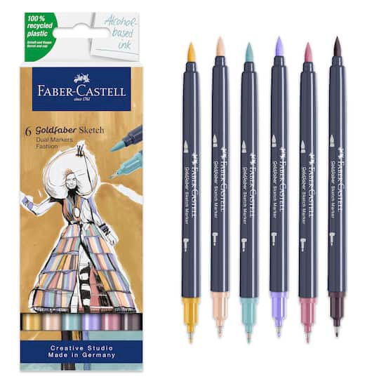 slide 1 of 8, Faber-Castell Goldfaber Sketch Fashion Dual Tip Alcohol Markers, 1 ct