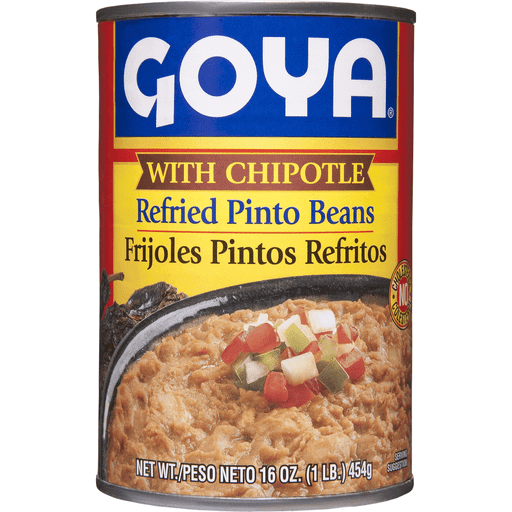 slide 3 of 3, Goya Refried Pinto Beans With Chipotle, 16 oz