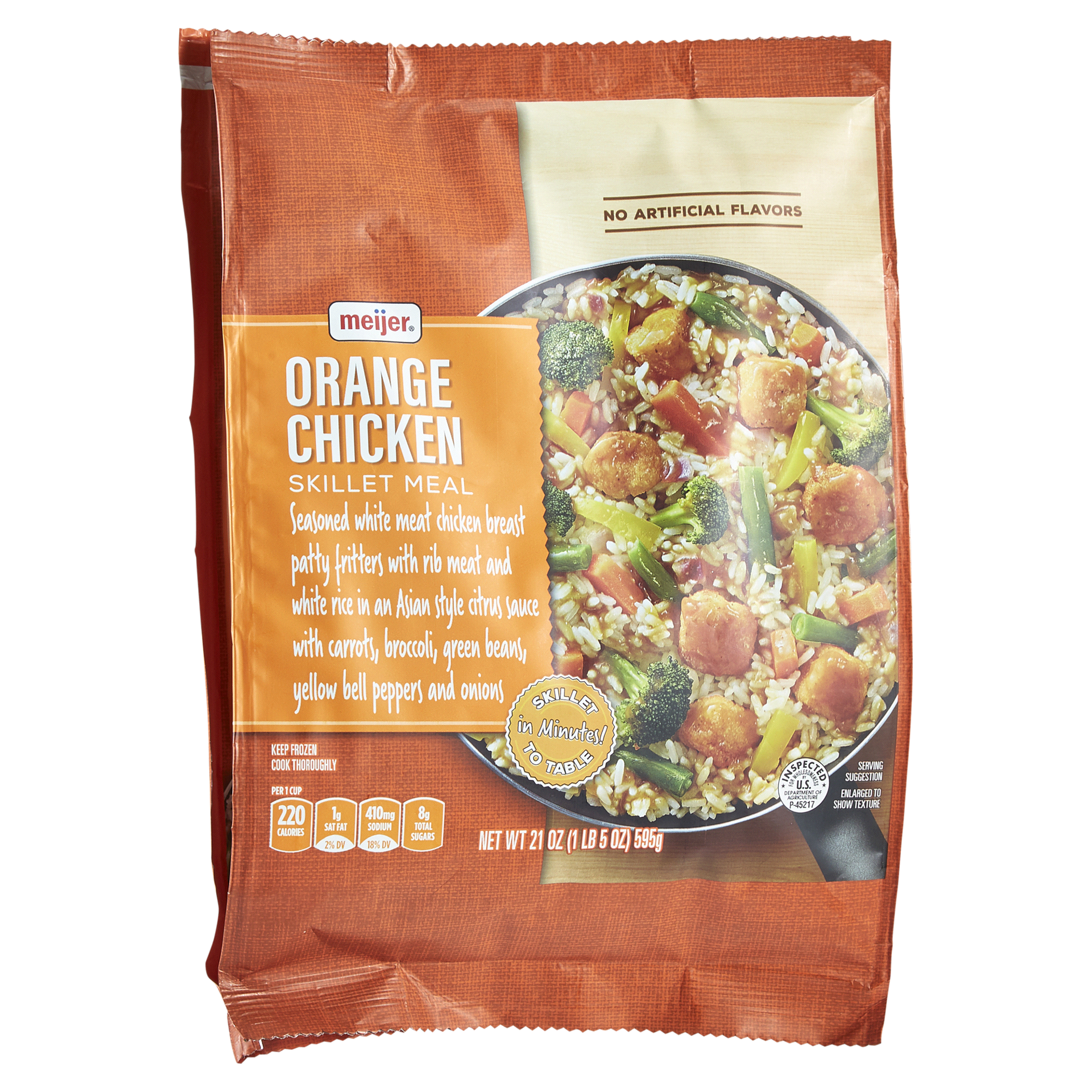 slide 14 of 25, Meijer Orange Chicken Skillet Meal, 21 oz