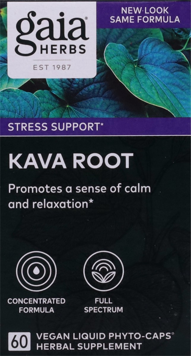 slide 6 of 12, Gaia Herbs Stress Support Kava Root 60 Vegan Liquid Phyto-Caps, 60 ct