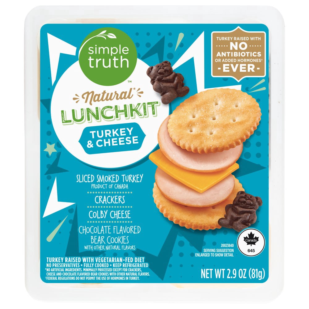 slide 1 of 2, Simple Truth Turkey Cheese Lunch Kit, 2.9 oz