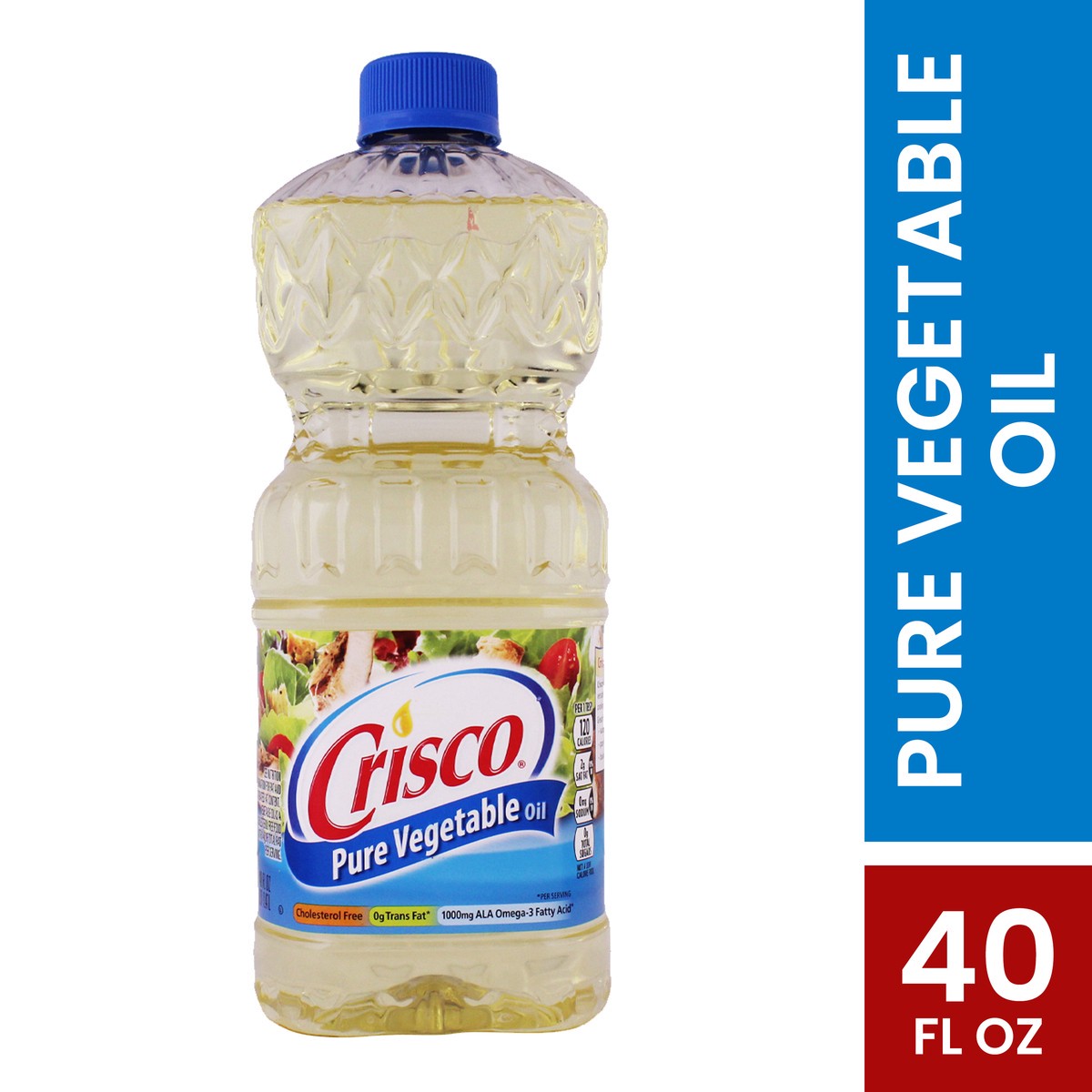 slide 14 of 15, Crisco Pure Vegetable Oil, Gluten-Free, 40 fl oz, 40 fl oz