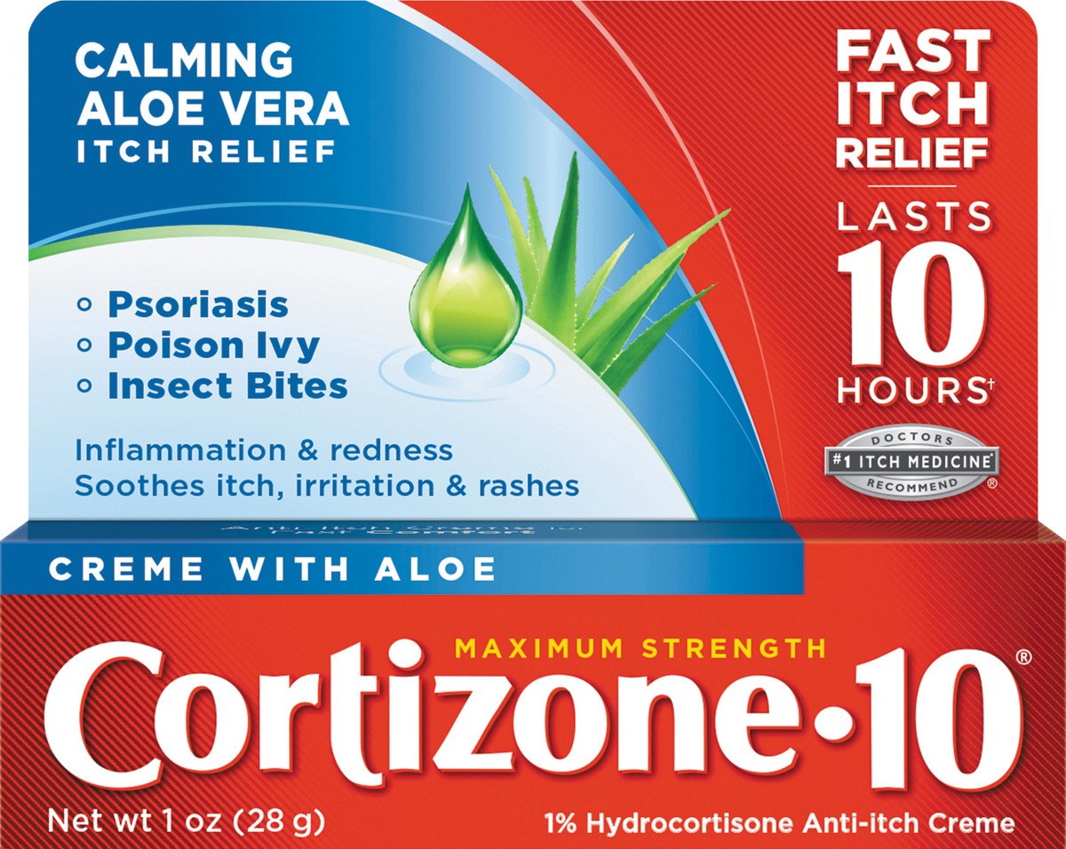 slide 6 of 7, Cortizone-10 Cortizone 10 Maximum Strength, Anti Itch Crème (1 Oz), 1 oz