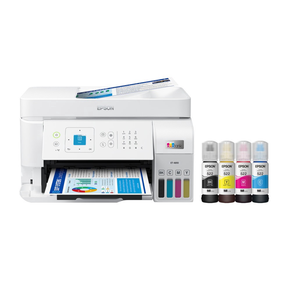 slide 1 of 6, Epson Ecotank Et-4810 All-In-One Cartridge-Free Supertank Printer, 1 ct