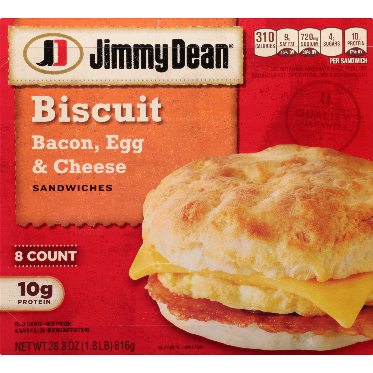 Jimmy Dean Bacon, Egg & Cheese Biscuit Sandwiches 12 oz | Shipt