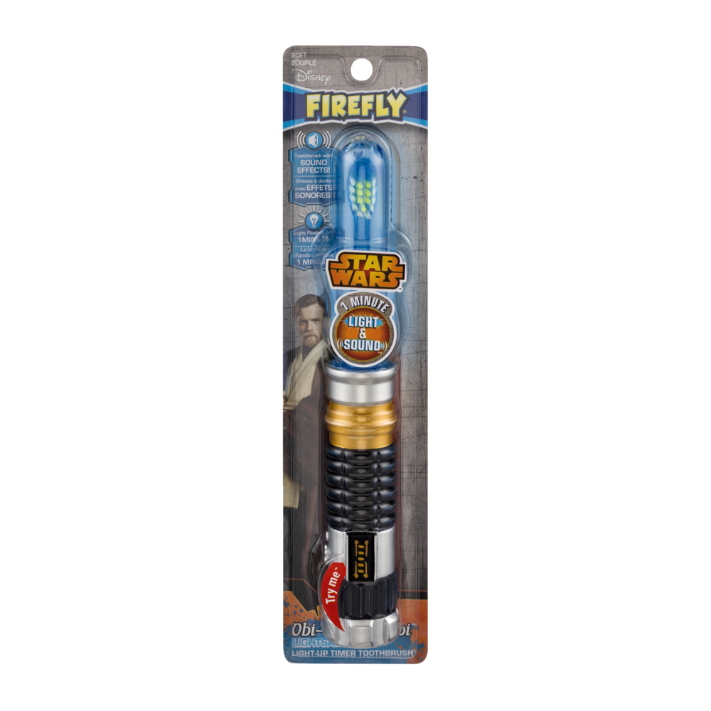 slide 1 of 1, Disney Firefly Star Wars Lightsaber Lightup Timer Toothbrush, 1 ct