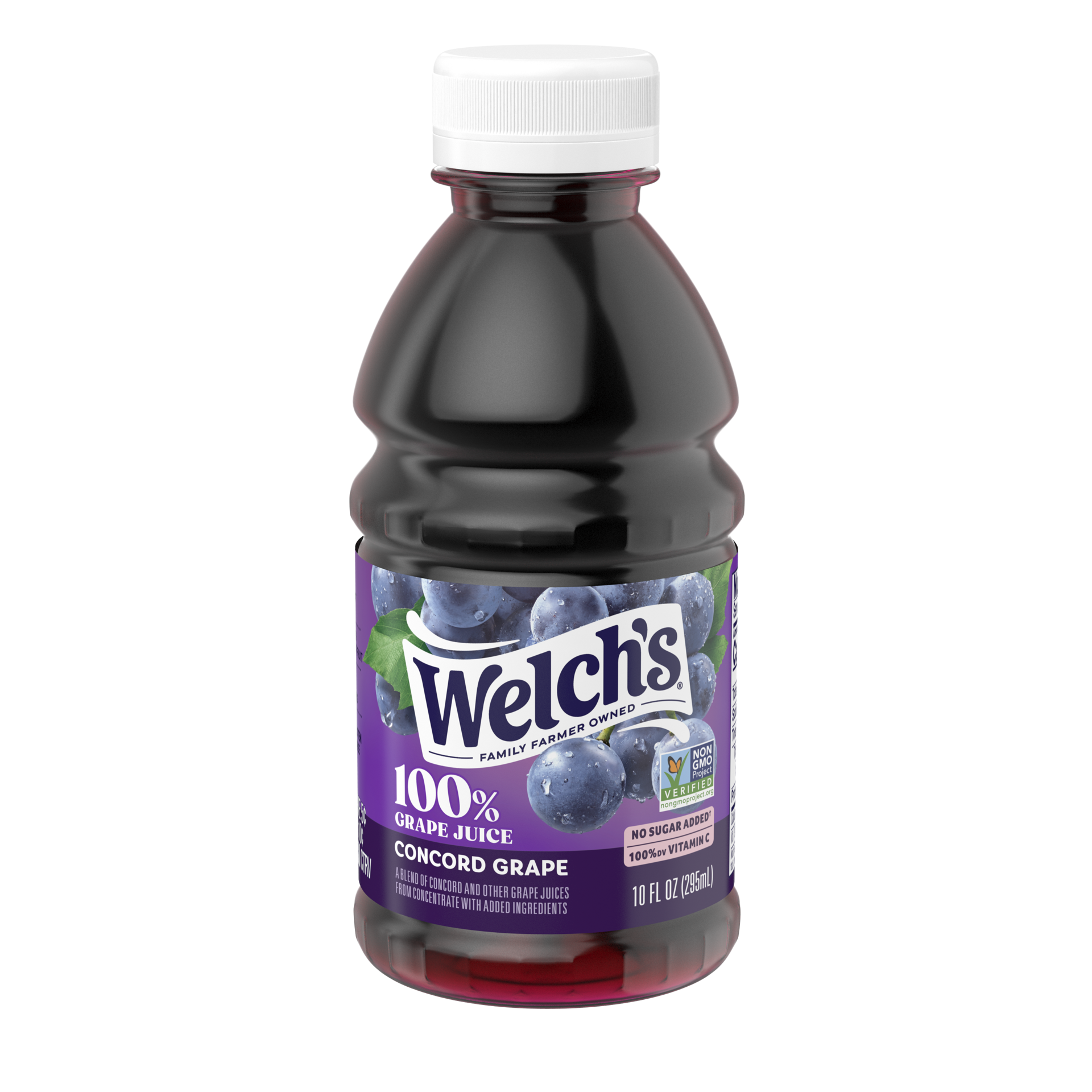 slide 1 of 7, Welch's 100% Grape Juice, Concord Grape, 10 Fl Oz On-the-Go Bottle, 10 fl oz