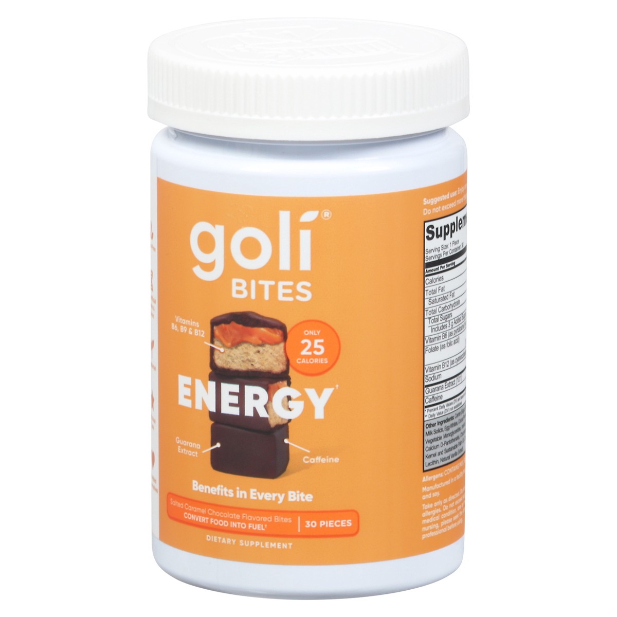 slide 3 of 9, Goli Energy Salted Caramel Chocolate Flavored Bites 30 ea, 30 ct