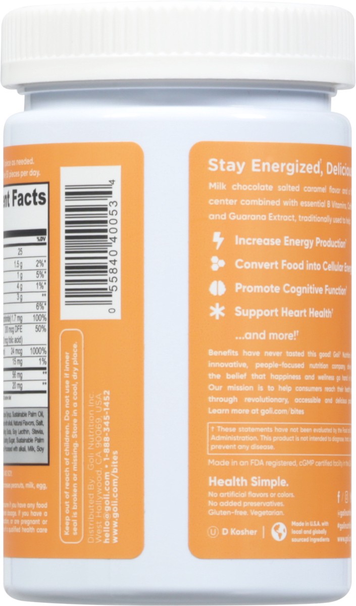 slide 5 of 9, Goli Energy Salted Caramel Chocolate Flavored Bites 30 ea, 30 ct
