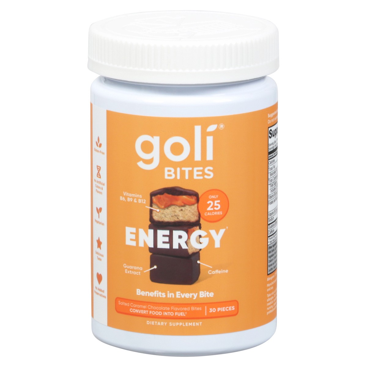slide 1 of 9, Goli Energy Salted Caramel Chocolate Flavored Bites 30 ea, 30 ct