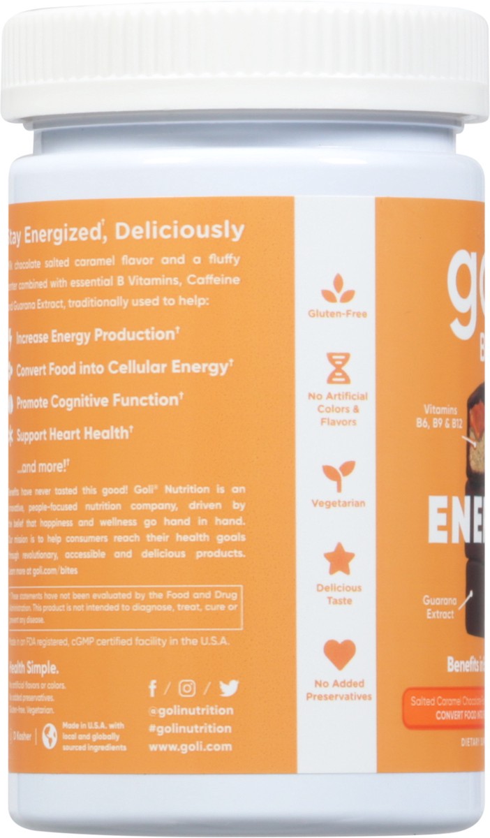 slide 7 of 9, Goli Energy Salted Caramel Chocolate Flavored Bites 30 ea, 30 ct