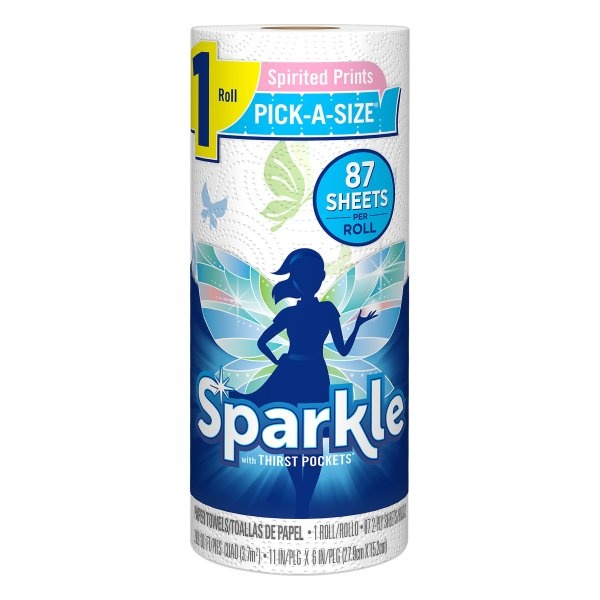 slide 1 of 1, Sparkle Pick A Size Paper Towels Single Roll, 1 ct