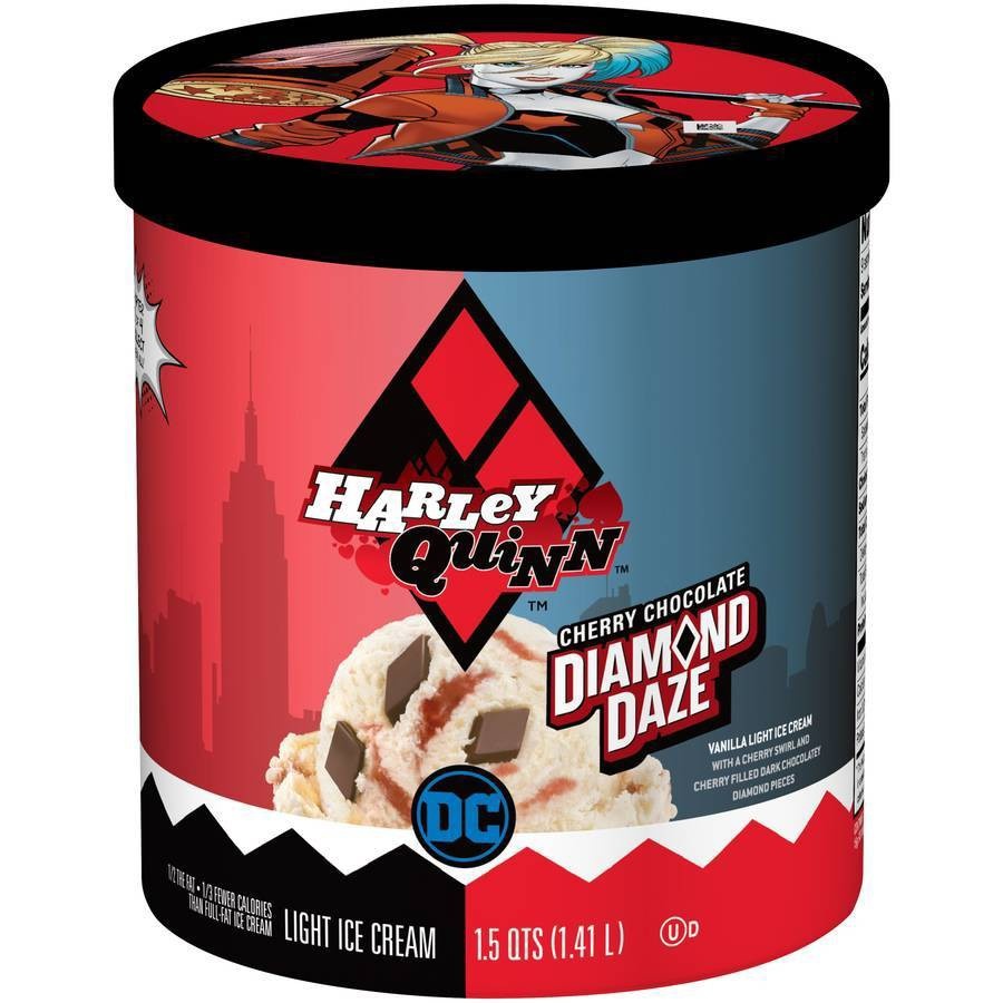 slide 1 of 1, DC Ice Cream Light Harley Quinn Cherry Chocolate Diamond Daze 1.5 Quart - 1.41 Liter, 1.41 liter