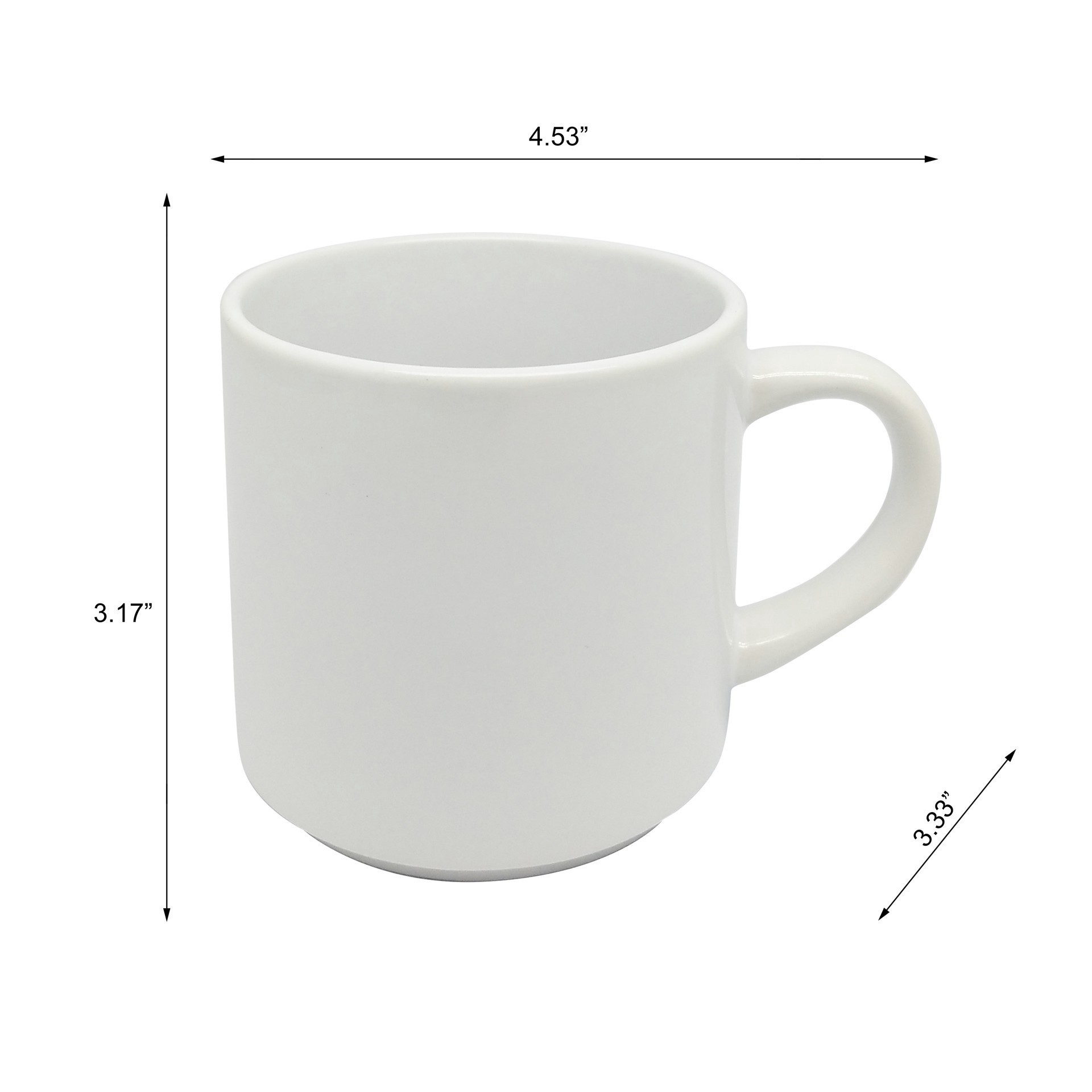slide 6 of 6, 10oz. White Stackable Ceramic Sublimation Mugs, 4ct. By Make Market, 4 ct