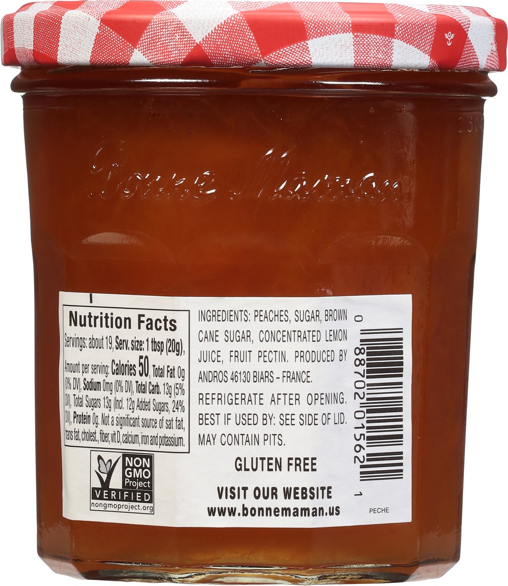 slide 5 of 9, Bonne Maman Peach Preserves, 13 oz