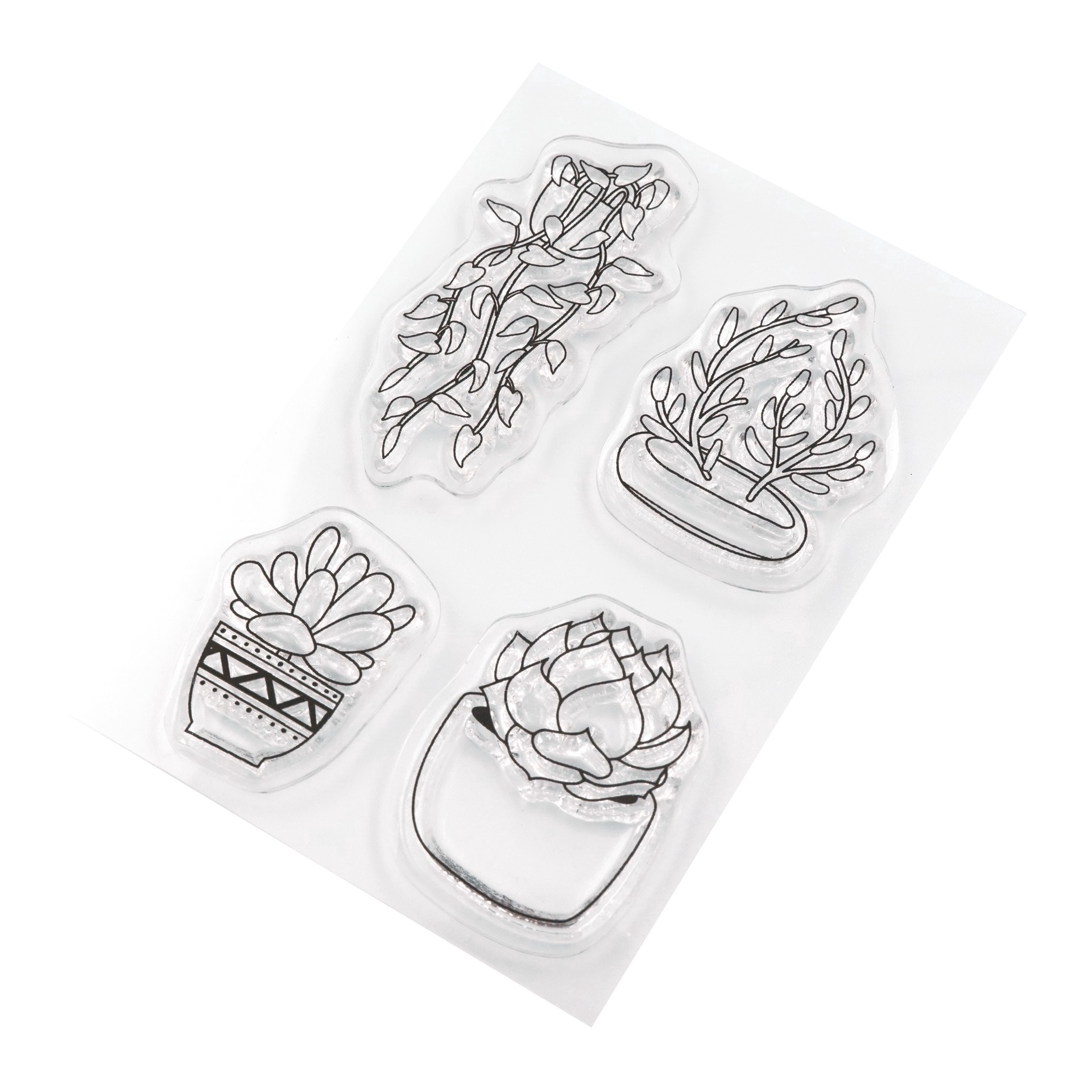 slide 3 of 3, Mini Plants Clear Stamp Set By Recollections, 2 in x 3 in