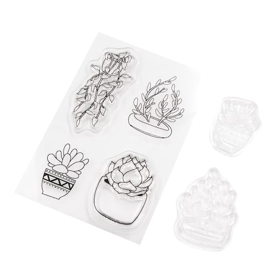 slide 1 of 3, Mini Plants Clear Stamp Set By Recollections, 2 in x 3 in