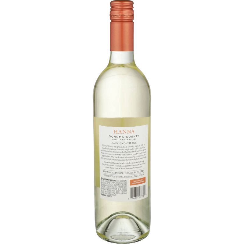 slide 3 of 5, HANNA Sauvignon Blanc White Wine - 750ml Bottle, 750 ml