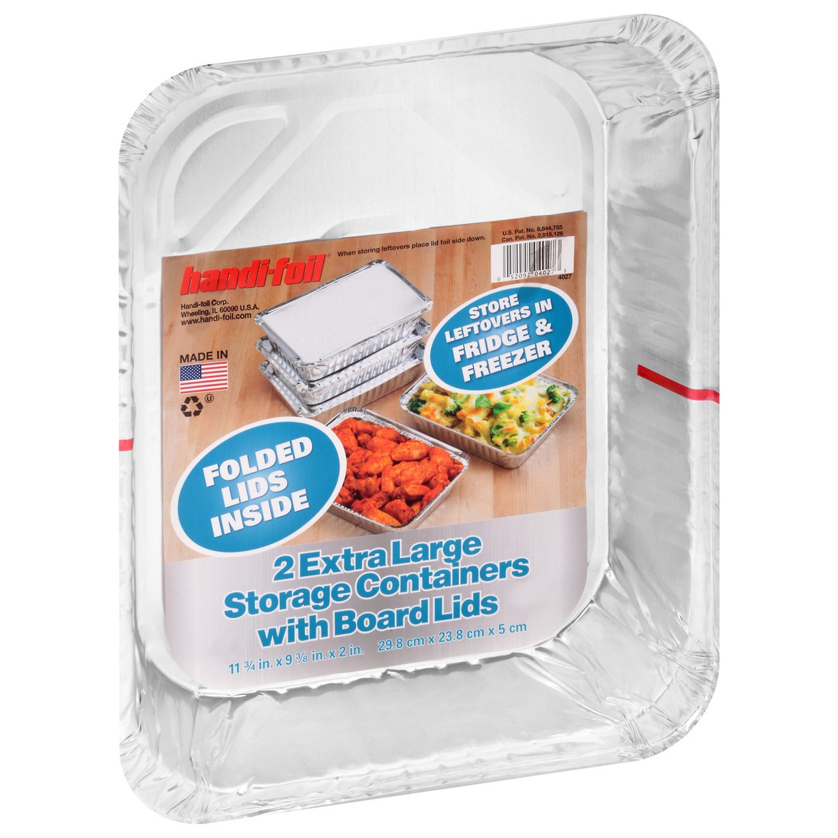 slide 6 of 10, Handi-foil Extra Large Storage Containers with Board Lids 2 ea, 2 ct