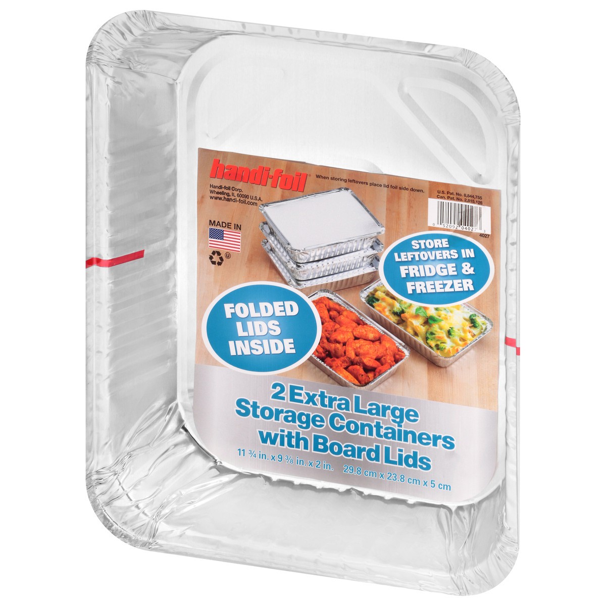 slide 10 of 10, Handi-foil Extra Large Storage Containers with Board Lids 2 ea, 2 ct