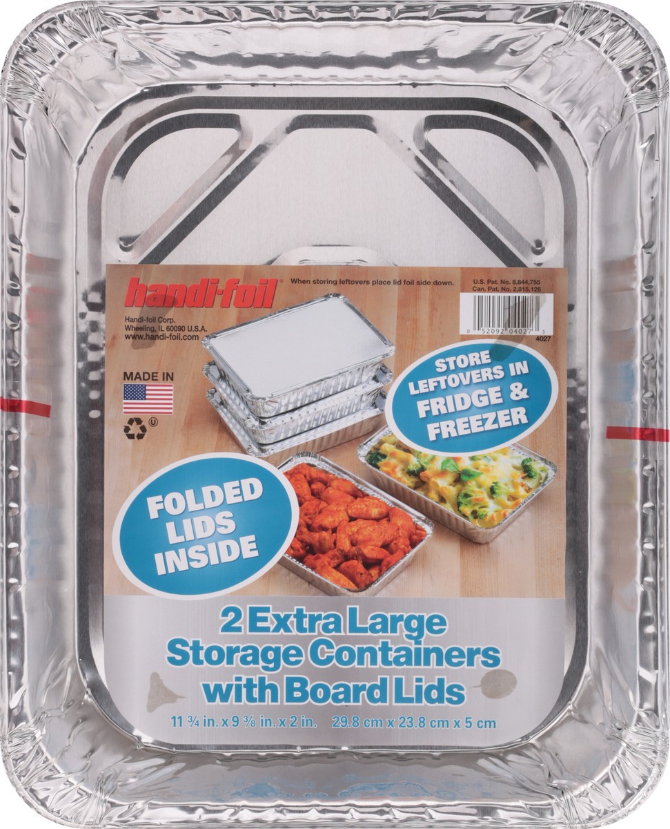 slide 2 of 10, Handi-foil Extra Large Storage Containers with Board Lids 2 ea, 2 ct