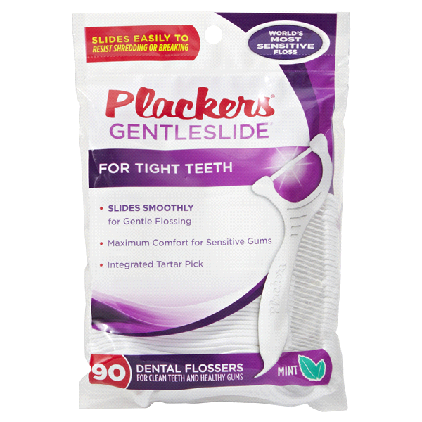 slide 1 of 2, Plackers Dental Flossers 90 ea, 90 ct