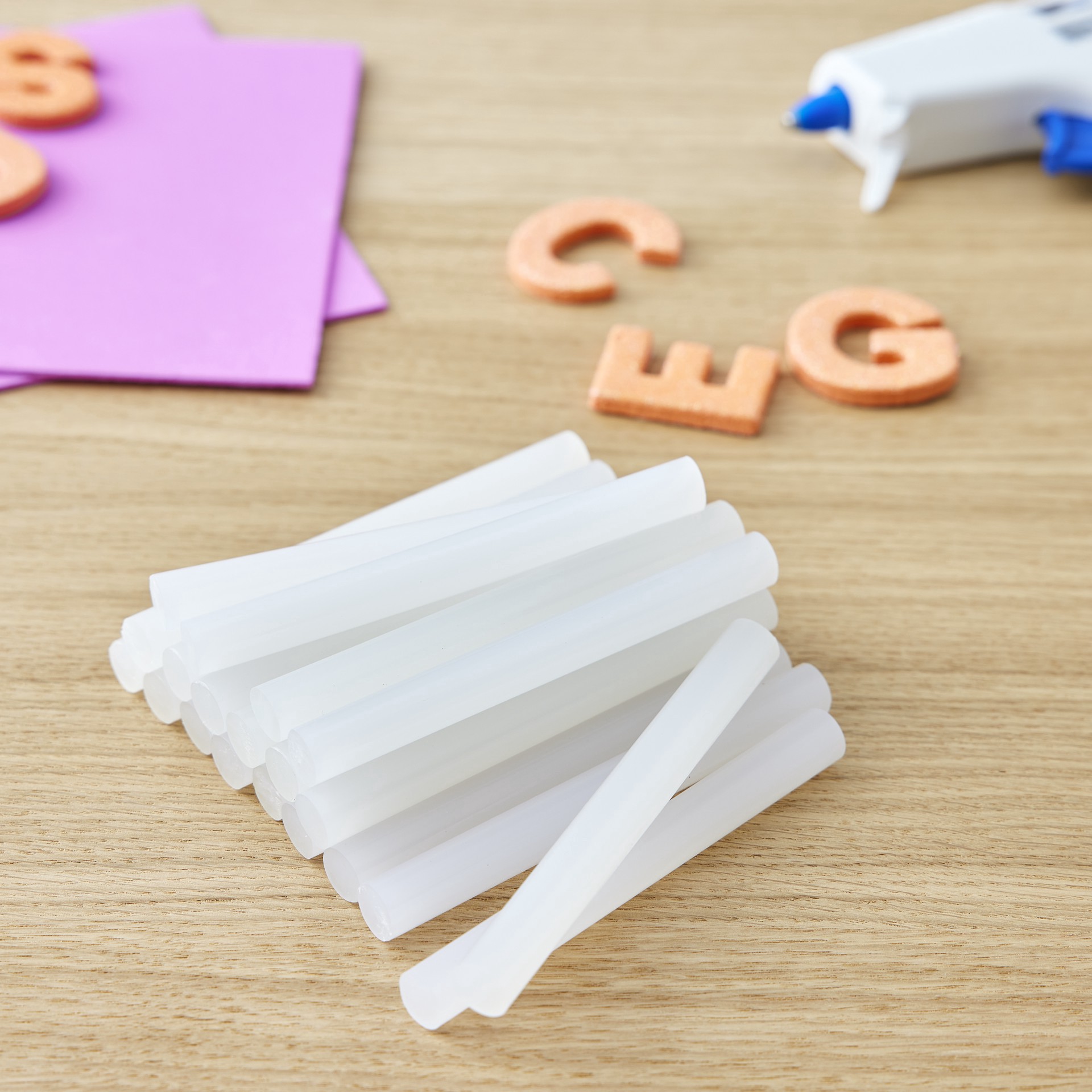 slide 3 of 3, 4" Full Size Dual Temperature Glue Sticks By Ashland, 0.44 in x 4 in