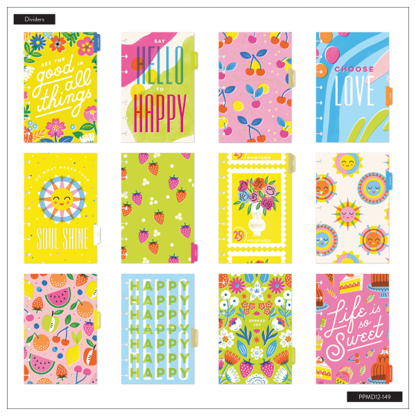 slide 4 of 7, 2024 Happy Planner Monthly/Weekly Mini Happy Planner, 4-3/5"" X 7"", Sunny Risograph, January To December, Ppmd12-149, 1 ct