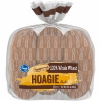 slide 1 of 1, Kroger 100% Whole Wheat Hoagie Rolls, 14.5 oz