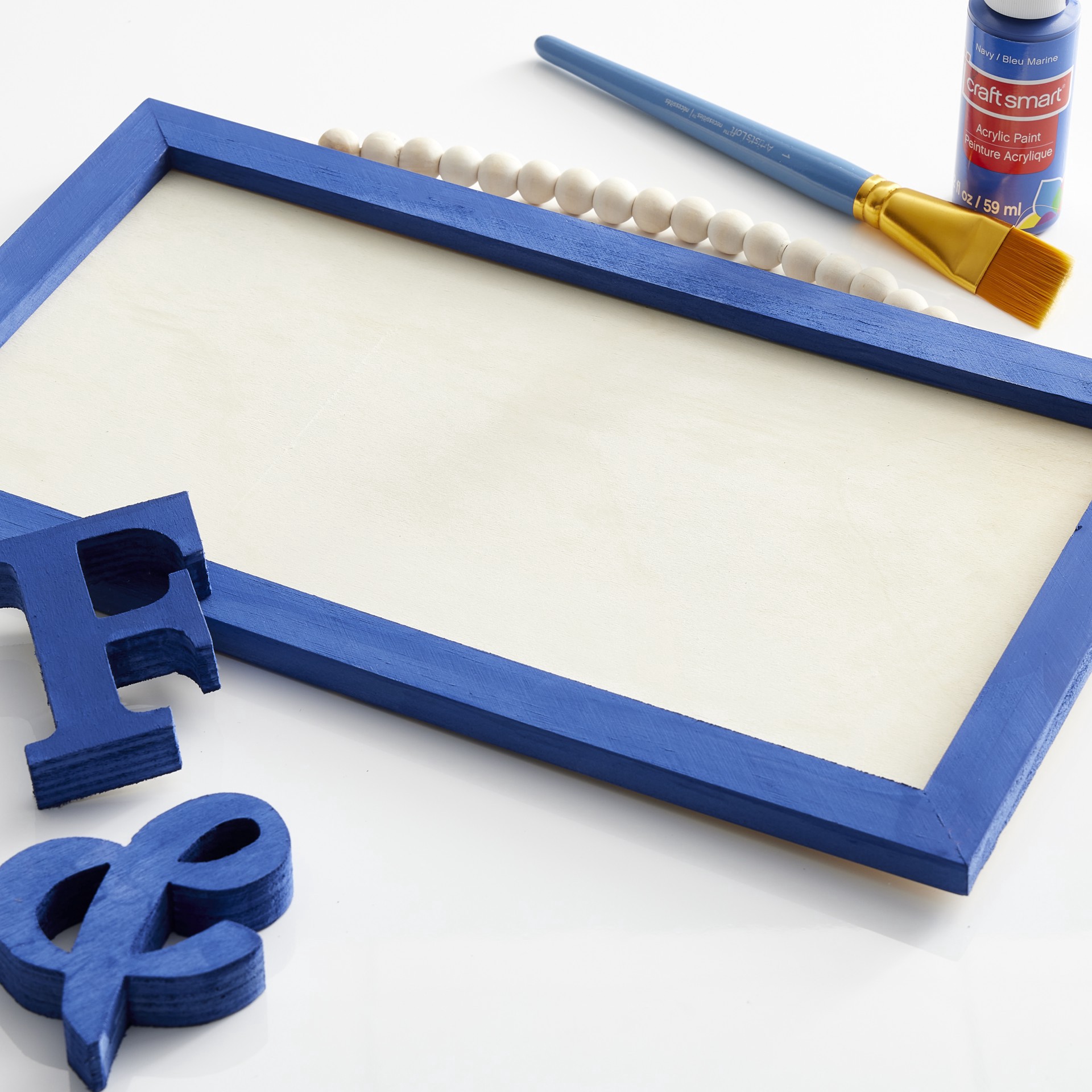 slide 2 of 2, 14" Unfinished Plaque With Beaded Hanger By Make Market, 8 in x 14 in